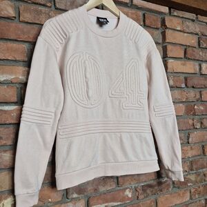 Ivy Park Beyoncé 04 Embossed Sweatshirt Pink Textured Logo Pullover S
